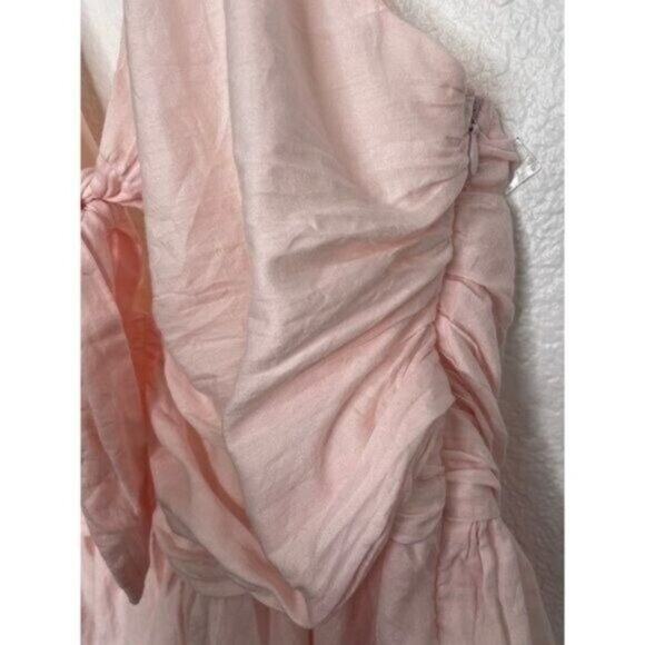 ASOS Womens Top Plus Size 14 Light Pink Sleeveless Halter V-Neck Lined Blouse - Picture 11 of 14